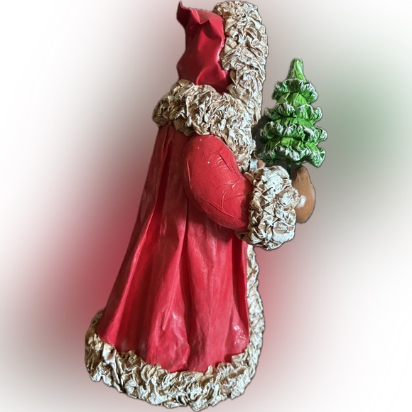Vintage Paper Mache Santa Tree Topper or Table Decor - Picture 3 of 5